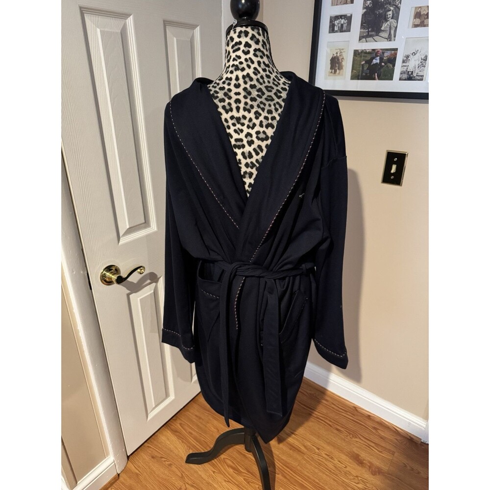 TED BAKER DRESSED TO CHILL VELOUR ROBE BLUE LONG SLEEVES SOFT SIZE S/M